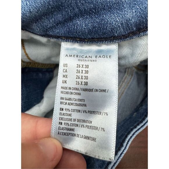 American Eagle Men’s Next Level Airflex Slim Straight Jeans Size 26x30 - Picture 7 of 7